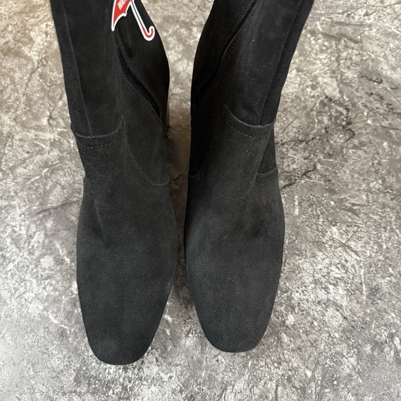 Blondo Womens Sadie Waterproof Cow Suede Square Toe Booties Block Heel Black 11M - Picture 6 of 15